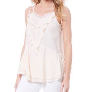 Chelsea & Violet Boho Sleeveless Top Light Pink